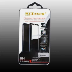PELLICOLA VETRO TEMPERATO PER HUAWEI Y5 2017 PROTEZIONE SCHERMO MAXTECH P-Y5 2017