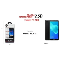 PELLICOLA VETRO TEMPERATO PER HUAWEI Y5 2018 PROTETTIVA SCHERMO MAXTECH P-Y5 2018