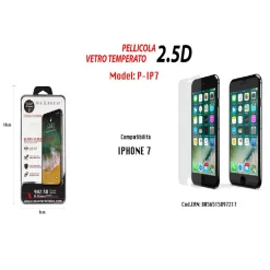 PELLICOLA VETRO TEMPERATO PROTEGGI SCHERMO PER IPHONE 7 MAXTECH P-IP7