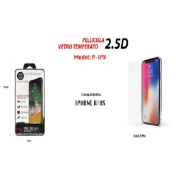 PELLICOLA VETRO TEMPERATO PER IPHONE X / XS 5D CURVO PROTEZIONE MAXTECH P-IPX