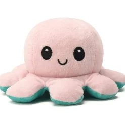 PELUCHE POLPO REVERSIBILE SORRIDENTE GIOCATTOLO POLIPETTO FACCIA TRISTE FELICE