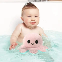 PELUCHE POLPO REVERSIBILE SORRIDENTE GIOCATTOLO POLIPETTO FACCIA TRISTE FELICE