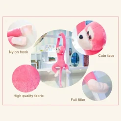 PELUCHE SCIMMIA DA 65 CM BRACCIA LUNGHE GIOCATTOLO PER BAMBINI IN VARI COLORI