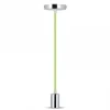 PENDENTE IN ACCIAIO VERDE A SOFFITTO CROMATO PORTALAMPADA LAMPADA DESIGN MODERNO