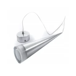 PENDENTE LAMPADA LAMPADARIO CONICO ALLUNGATO ACCIAIO A SOFFITTO LUCE LED APPLIQUE DESIGN