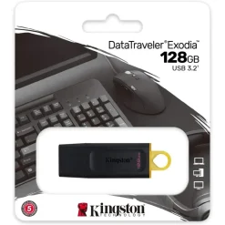 PENDRIVE DATATRAVELER EXODIA DTX/128GB USB 3.2 CON CAPPUCCIO ANELLO PORTACHIAVI