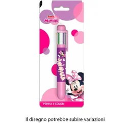 PENNA CON 6 COLORI MINNIE ACCESSORIO SCUOLA REGALO CANCELLERIA PER BAMBINE 961723
