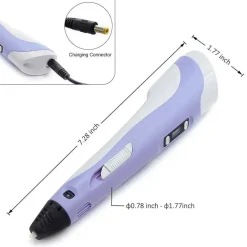 PENNA 3D PER DISEGNI TRIDIMENSIONALI STAMPA STEREOSCOPICA CON SET DI 3 FILAMENTI
