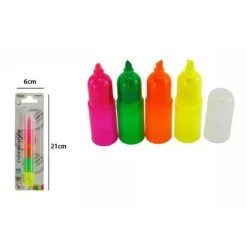 PENNA EVIDENZIATORE A 4 PUNTE COLORI APPUNTI SCUOLA BAMBINI STUDIO UFFICIO