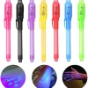 PENNA MAGICA AD INCHIOSTRO INVISIBILE SET 2 PENNE VISIBILE CON LUCE UV GADGET