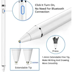 PENNA STILO PENNINO CAPACITIVO DA 1,2MM DIGITALE RICARICABILE A PUNTA FINE TOUCH