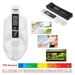 PENNA TESTER TEST LCD DIGITALE QUALITà ACQUA TEMPERATURA DUREZZA SALINITà PPM