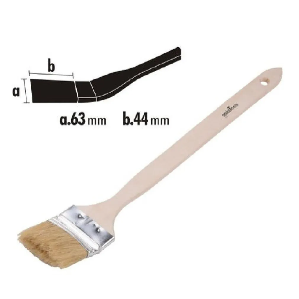 PENNELLO ANGOLARE PIATTA PER PITTURA RADIATORI TERMOSIFONE 63MM SETOLE 44MM 90304