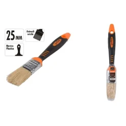 PENNELLO PIATTO 1" 25 MM SETOLE MORBIDE PITTURA VERNICE MANICO ANTISCIVOLO 90275