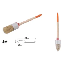 PENNELLO PITTURA MANIGLIA IN LEGNO SETOLE NATURALI A TESTA TONDA 38MM 4" 90290