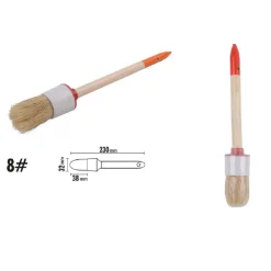 PENNELLO PITTURA MANIGLIA IN LEGNO SETOLE NATURALI A TESTA TONDA 38 MM 8" 90292