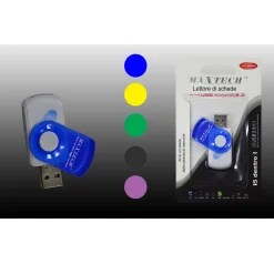 PENNETTA USB 2.0 LETTORE SCHEDE DI MEMORIA SD TF MINISD W2 MS XD MS MAXTECH LTO-SM003