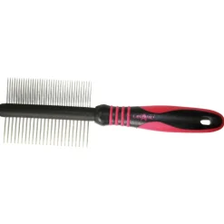 PETTINE DOPPIO PER CANI DI TUTTE LE RAZZE CON PELO MORBIDO DURO E LUNGO