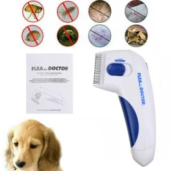 PETTINE SPAZZOLA ELETTRICA PERFETTO PER PELO GATTO CANE ANTIPULCI BATTERIE