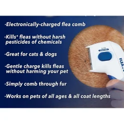 PETTINE SPAZZOLA ELETTRICA PERFETTO PER PELO GATTO CANE ANTIPULCI BATTERIE