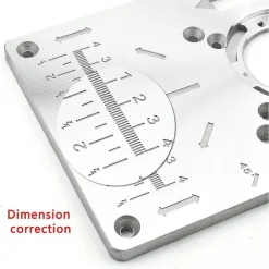 PIANO DI FRESATURA ROUTER PIASTRA PER FRESATRICE VERTICALE CON 4 ANELLI VITI