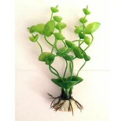 PIANTA 13 CM PIANTINA ARTIFICIALE PER ACQUARIO PIANTE FINTE PLASTICA COLOR VERDE