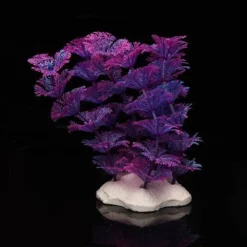 PIANTA 11 CM PIANTINA ARTIFICIALE PER ACQUARIO PIANTE FINTE PLASTICA VIOLA