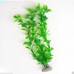 PIANTA 27 CM PIANTINA ARTIFICIALE PER ACQUARIO PIANTE FINTE PLASTICA COLOR VERDE