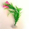PIANTA 25 CM PIANTINA ARTIFICIALE PER ACQUARIO PIANTE FINTE PLASTICA FIORE ROSA