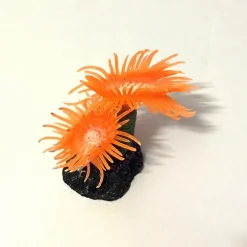 PIANTA CORALLO ARTIFICIALE FINTO PER DECORAZIONE ACQUARIO ARANCIONE VASCA PESCI