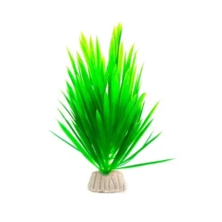 PIANTA PIANTINA ARTIFICIALE PER ACQUARIO PIANTE FINTE PLASTICA VERDE A PUNTA