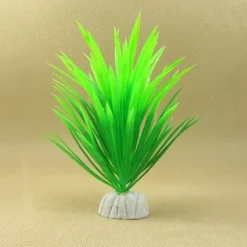 PIANTA PIANTINA ARTIFICIALE PER ACQUARIO PIANTE FINTE PLASTICA VERDE A PUNTA