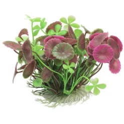 PIANTA PIANTINA ARTIFICIALE PER ACQUARIO PIANTE FINTE PLASTICA FOGLIE LOTO BELLO