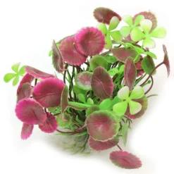 PIANTA PIANTINA ARTIFICIALE PER ACQUARIO PIANTE FINTE PLASTICA FOGLIE LOTO BELLO