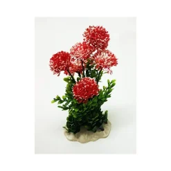 PIANTE FIORI COLORATI ALTE 25CM ARTIFICIALI FINTE ORNAMENTO ACQUARIO DECORAZIONI