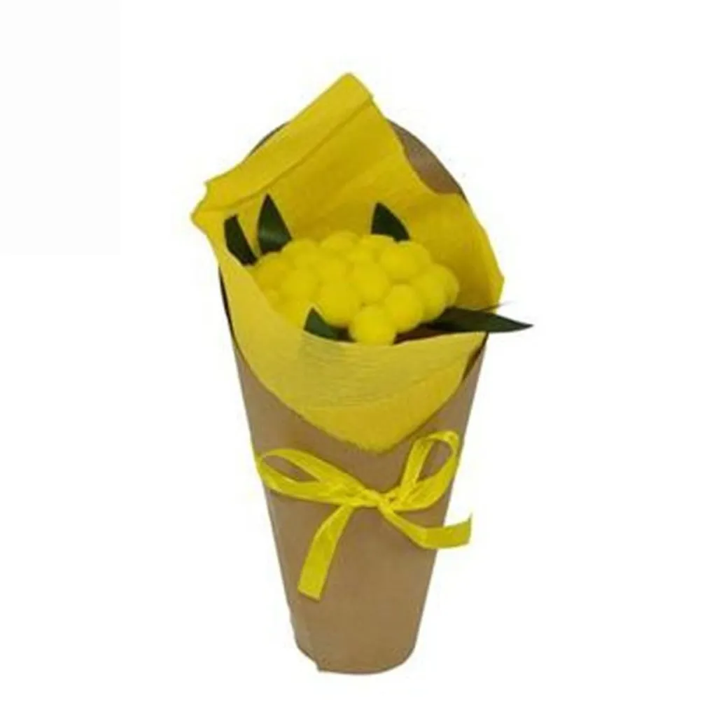 PIANTINA MIMOSA CON CARTONCINO E FIOCCO IDEA REGALO FIORI RAGAZZA DECORAZIONE