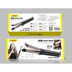 PIASTRA CAPELLI ARRICCIACAPELLI IN CERAMICA 2IN1 Q-M194 TECNOLOGIA AD ARIA FREDDA