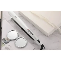 PIASTRA CAPELLI LISCI 50W PROFESSIONALE RIVESTITA IN CERAMICA DISPLAY LCD V-552