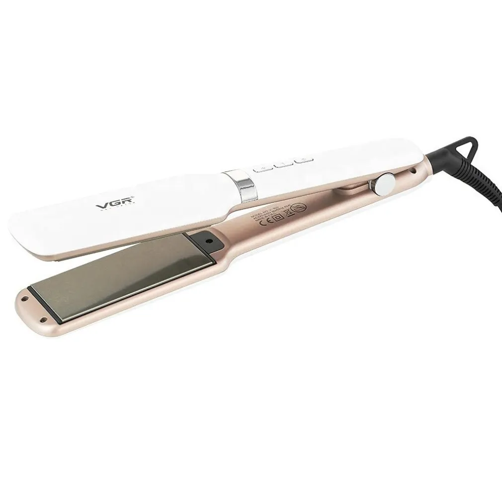 PIASTRA CAPELLI PROFESSIONALE LARGA 42MM RIVESTITA IN CERAMICA DISPLAY LCD V-520