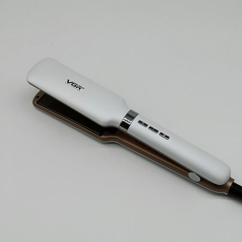 PIASTRA CAPELLI PROFESSIONALE LARGA 42MM RIVESTITA IN CERAMICA DISPLAY LCD V-520