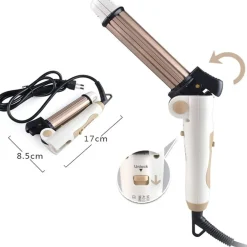 PIASTRA CERAMICA ARRICCIACAPELLI 3IN1 ACCONCIATURA RICCI MOSSI LISCI HAIRSTYLE