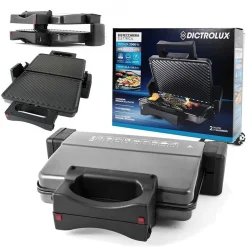 Piastra da Cucina Elettrica 2000W con Doppia Piastra Antiaderente in Alluminio