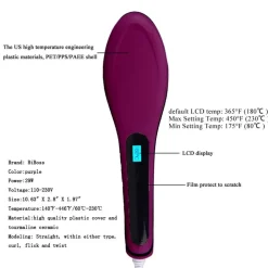 PIASTRA ELETTRICA IONICA LCD SNODA LISCIA CAPELLI SPAZZOLA TEMPERATURA 908