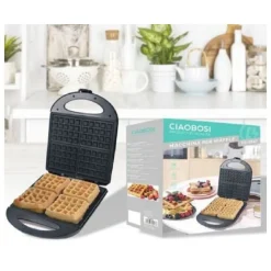 PIASTRA ELETTRICA MACCHINA PER WAFFLE 1400W CON RIVESTIMENTO ANTIADERENTE TX-9947