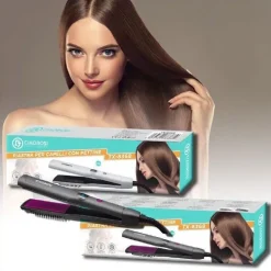 PIASTRA ELETTRICA PER CAPELLI LISCI MOSSI ONDULATI CON PETTINE 60 W PTC TX-8368