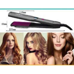 PIASTRA ELETTRICA PER CAPELLI LISCI MOSSI ONDULATI CON PETTINE 60 W PTC TX-8368