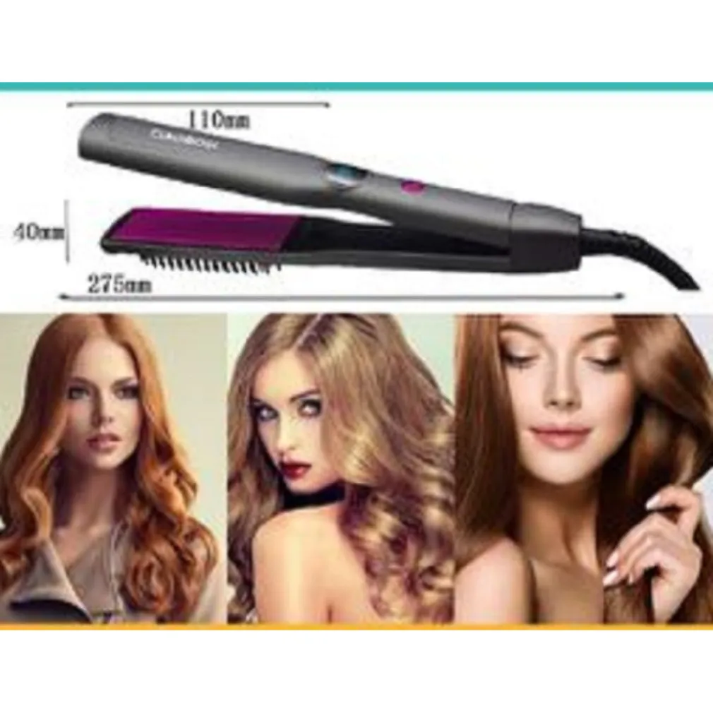 PIASTRA ELETTRICA PER CAPELLI LISCI MOSSI ONDULATI CON PETTINE 60 W PTC TX-8368