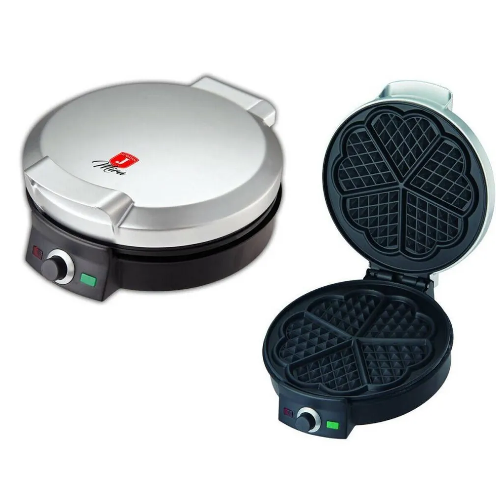 PIASTRA ELETTRICA PER WAFFLE ANTIADERENTE 1000W WAFFEL CIALDE CREPES KS-506