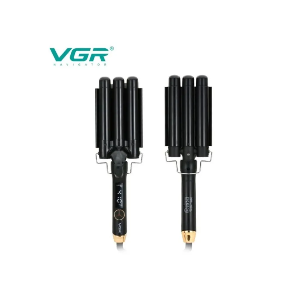 PIASTRA FERRO ARRICCIACAPELLI PROFESSIONALE A 3 CILINDRI ONDE DISPLAY LED V-591