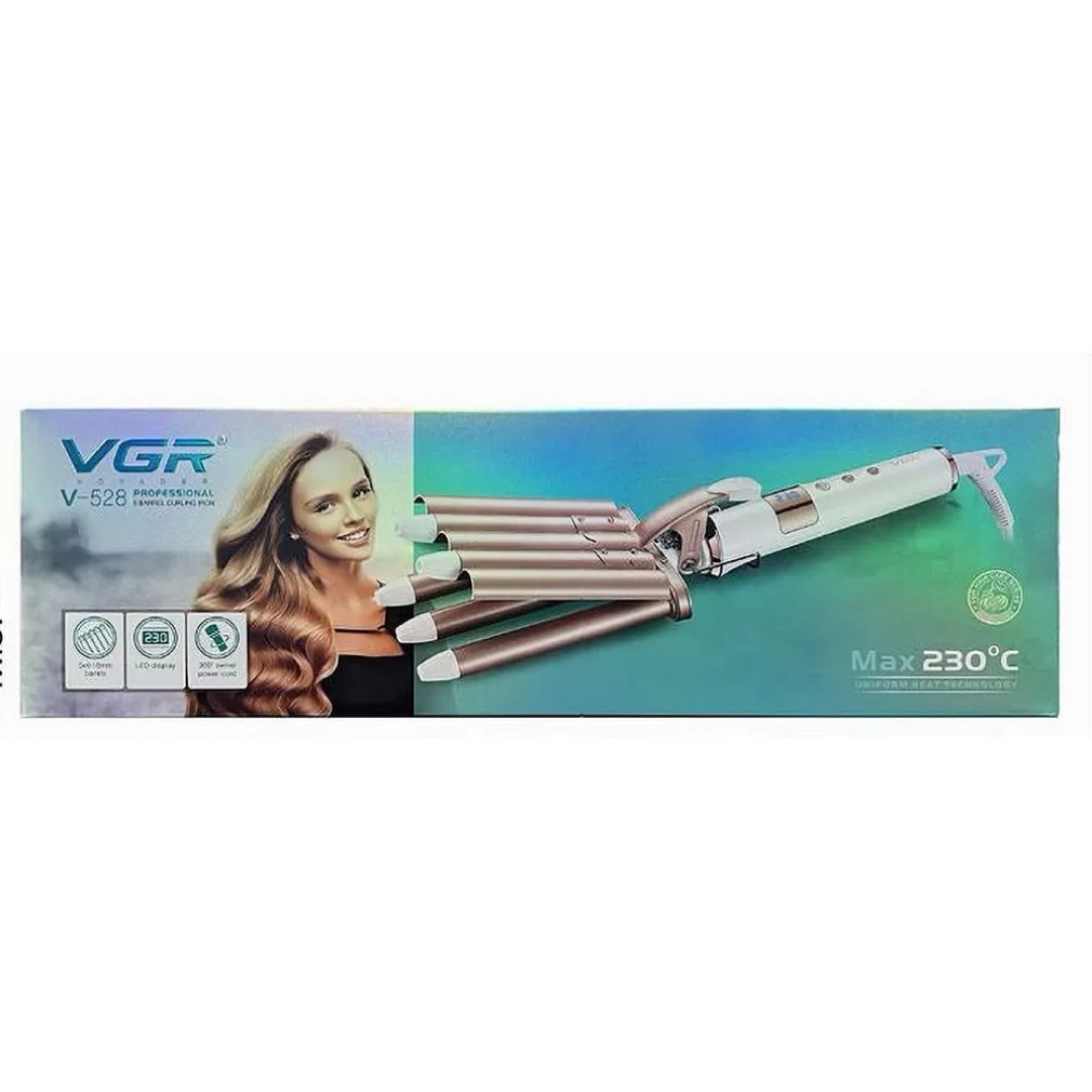 PIASTRA FERRO ARRICCIACAPELLI PROFESSIONALE CON 5 ONDE DA 18 MM MAX 230°C V-528